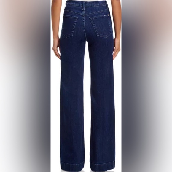 7For All MankindModern Dojo High Rise Wide Leg Flare SoHo Dark Denim